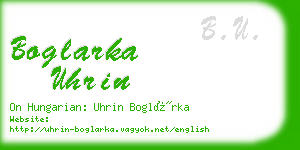 boglarka uhrin business card